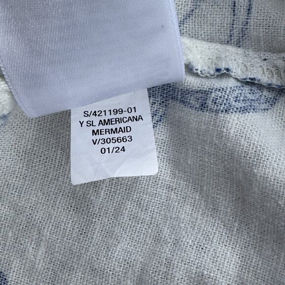 Old Navy Mermaid Textured Bow Tie Dress Toddler Girls 2T Linen Blend Sleeveless - Picture 8 of 8